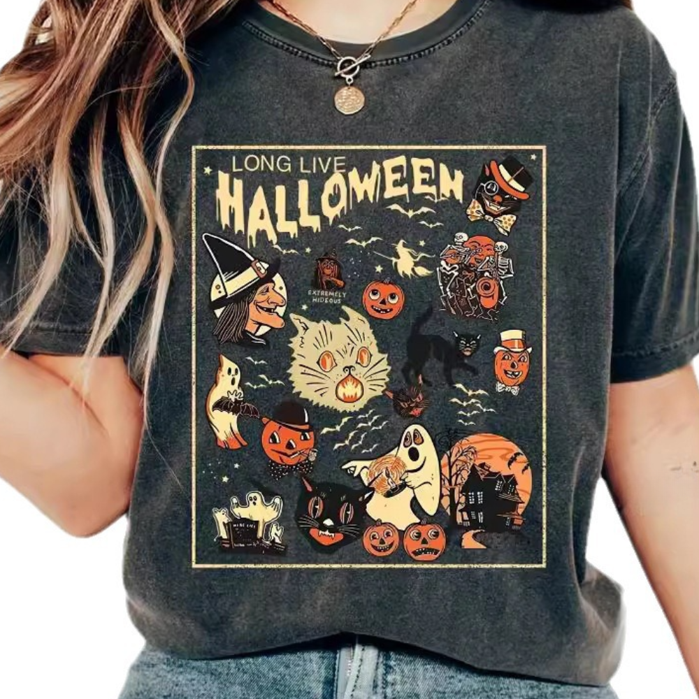 Jazmina - Damen Halloween-Hemden Im Minimaldesign