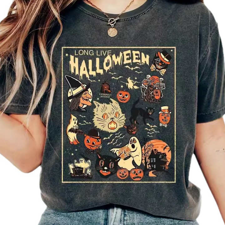 Jazmina - Damen Halloween-Hemden Im Minimaldesign