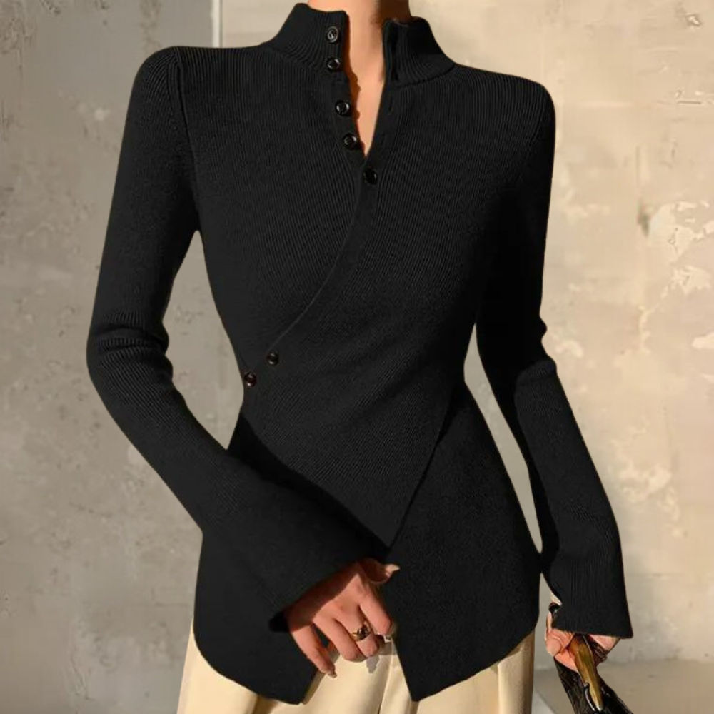 Rudolfa - Damen Pullover mit Kreuzwickel-Design