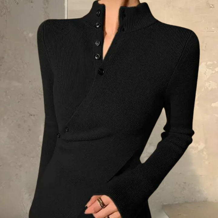 Rudolfa - Damen Pullover mit Kreuzwickel-Design