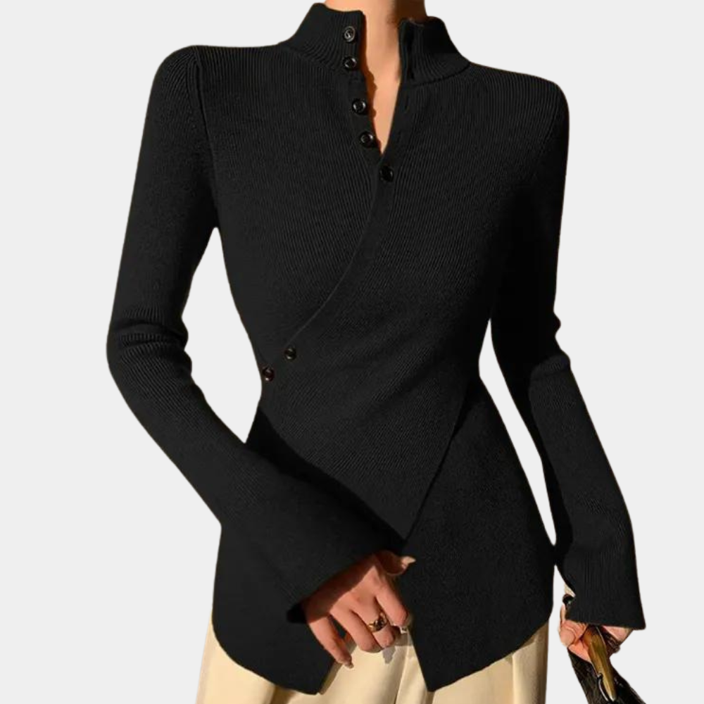 Rudolfa - Damen Pullover mit Kreuzwickel-Design