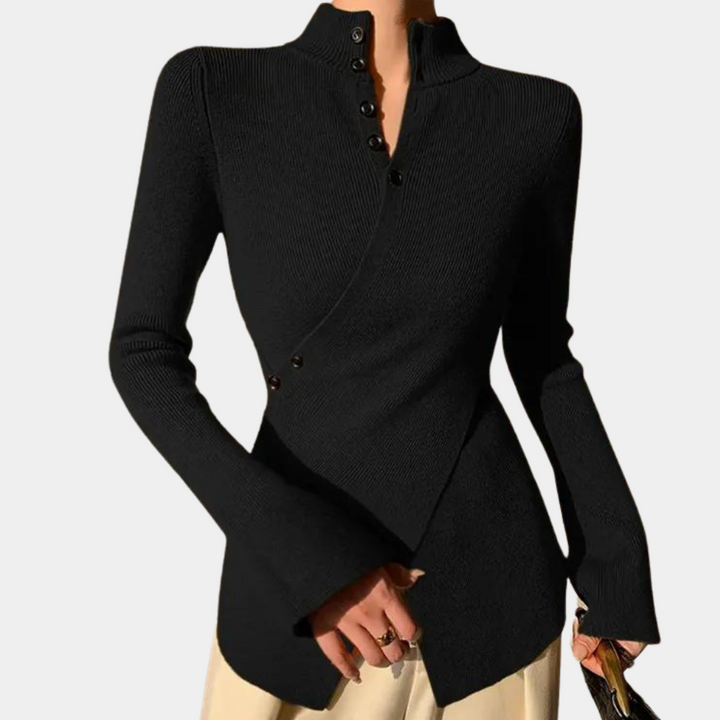Rudolfa - Damen Pullover mit Kreuzwickel-Design