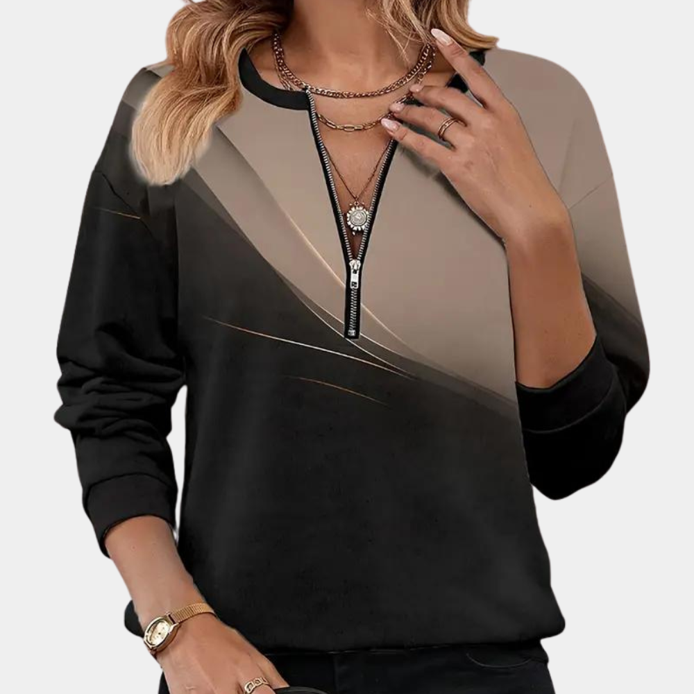 Galina - Stylisches Damen-Zip-Up-Hemden