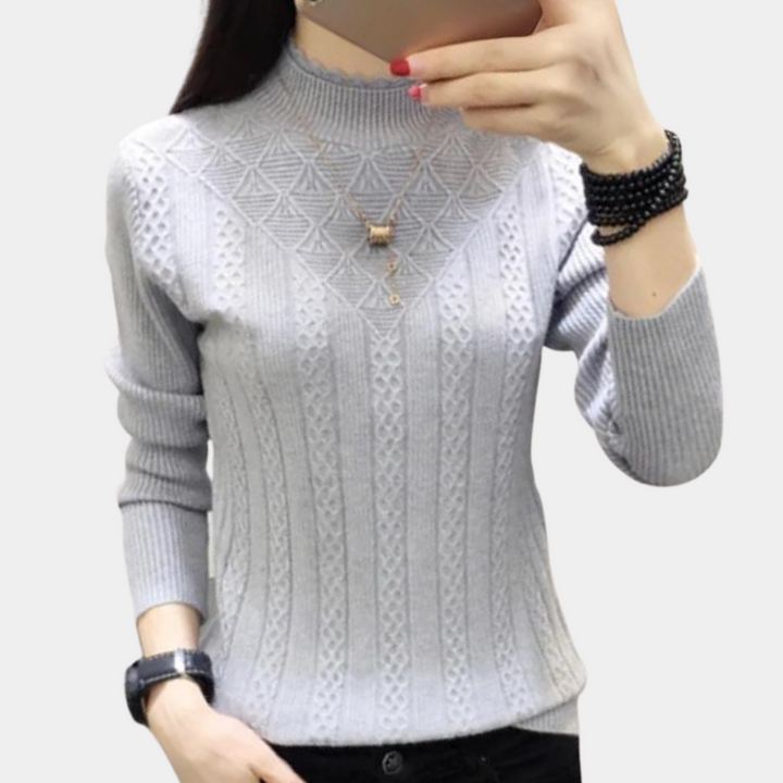 Iliya - Stylischer Hochgeschlossener Pullover für Damen