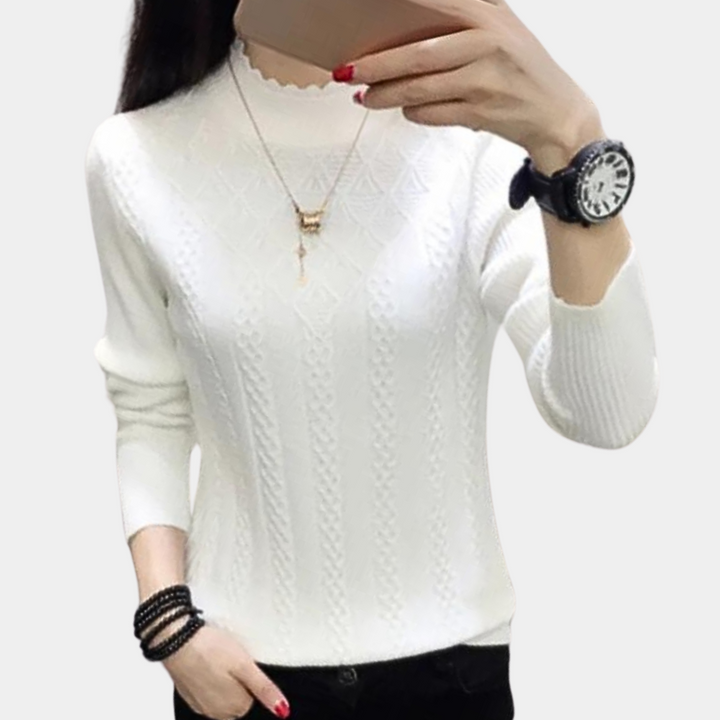 Iliya - Stylischer Hochgeschlossener Pullover für Damen