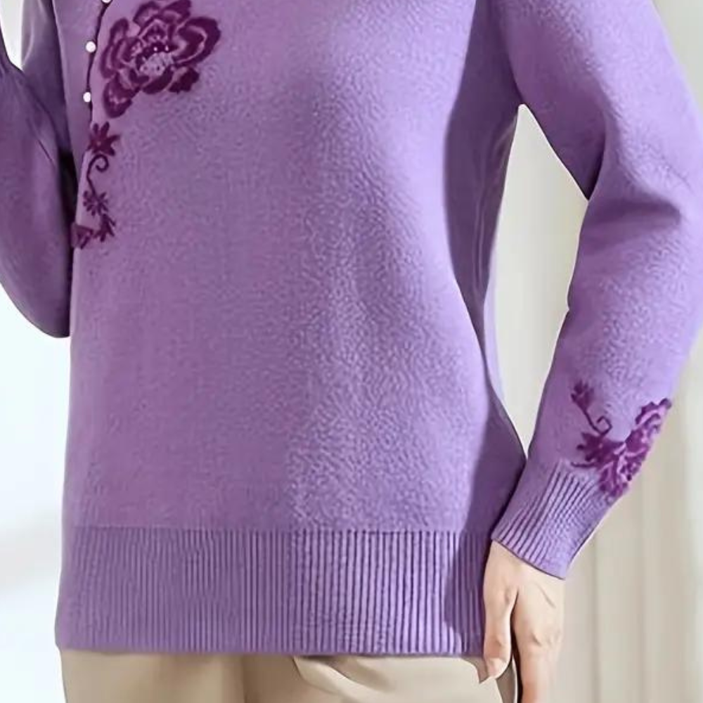 Emiliya - Stylischer Bestickter Pullover für Damen
