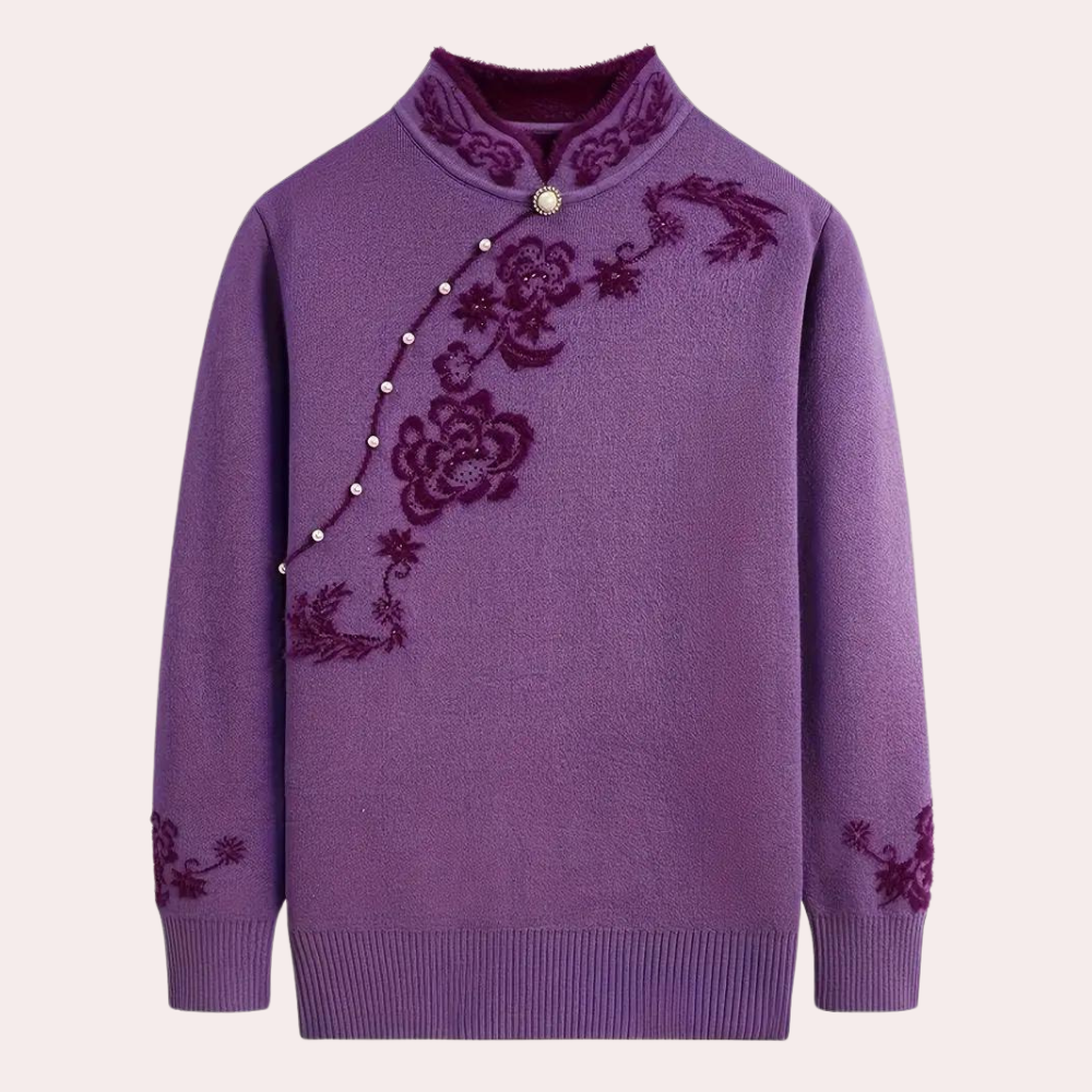 Emiliya - Stylischer Bestickter Pullover für Damen