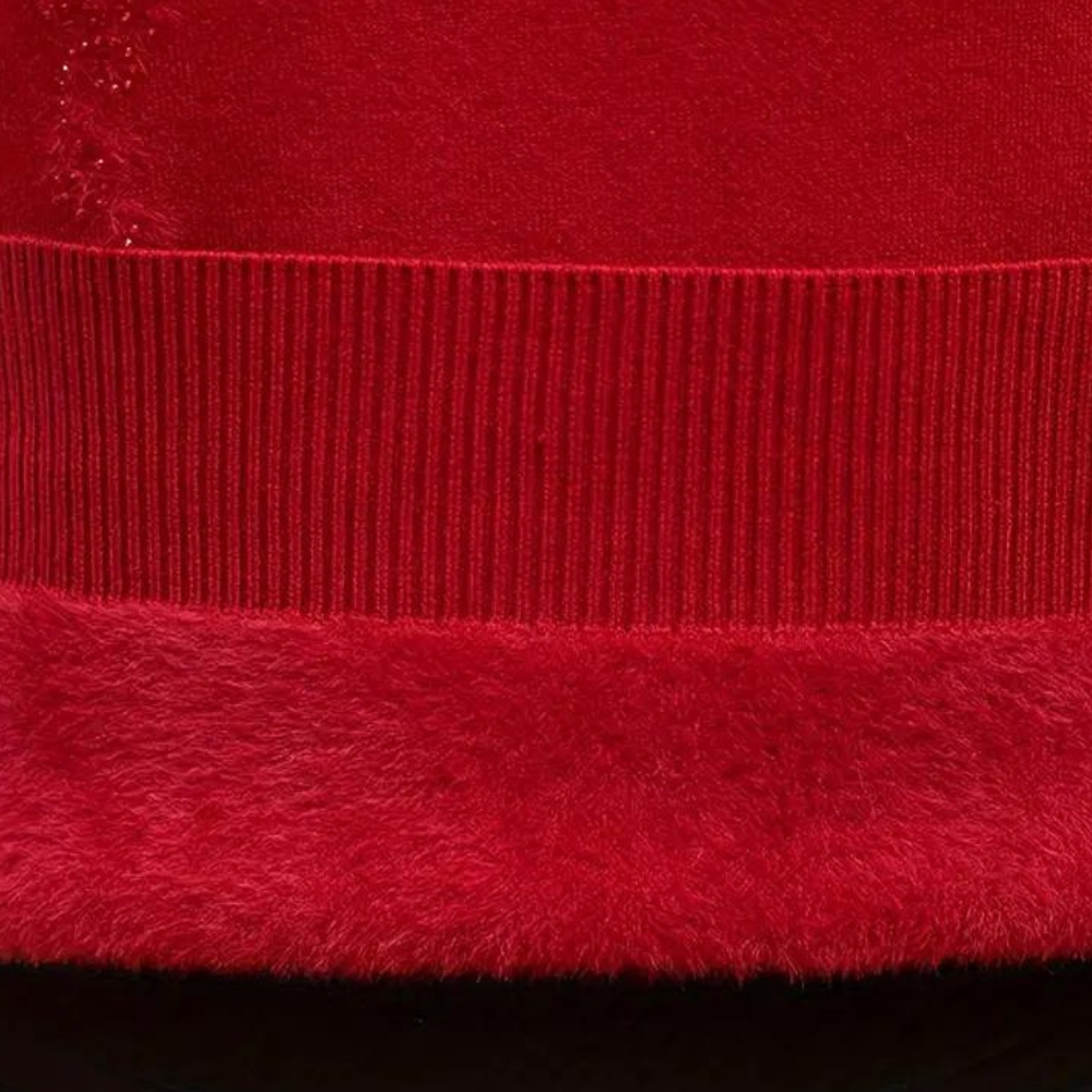 Dafina - Damenpullover mit Stehkragen Und Perlenknopf