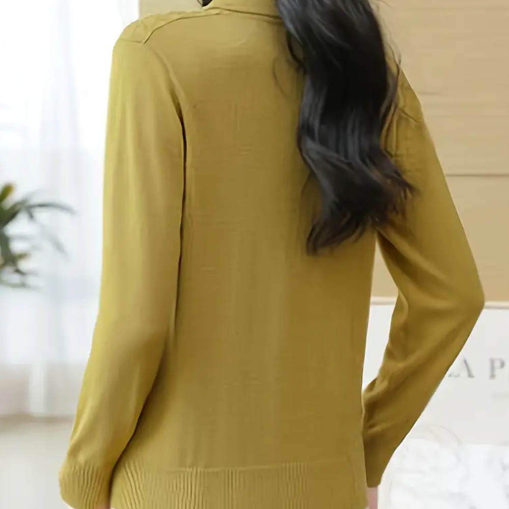 Elitsa - Damenstrickpullover In Uni-Farbe