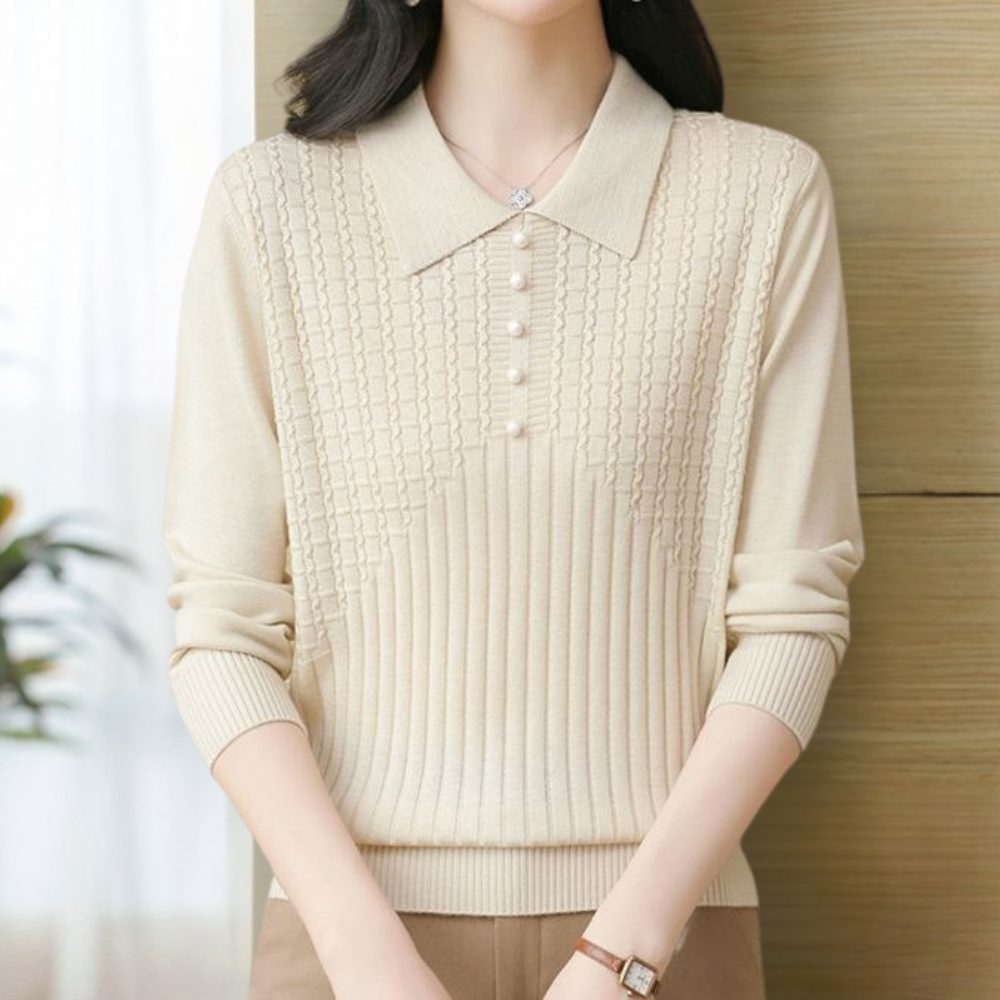 Elitsa - Damenstrickpullover In Uni-Farbe