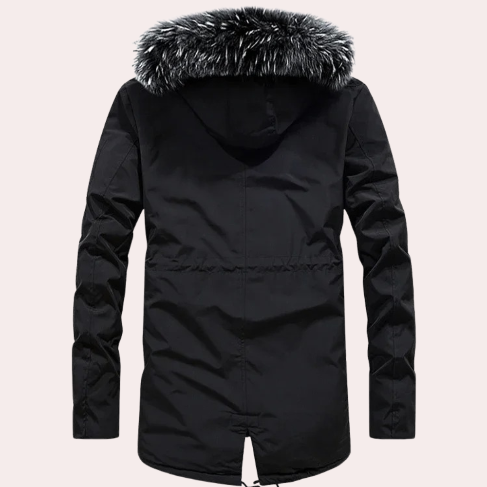 Bartek - Funktionelle Pelzkapuzen-Winterjacke für Herren