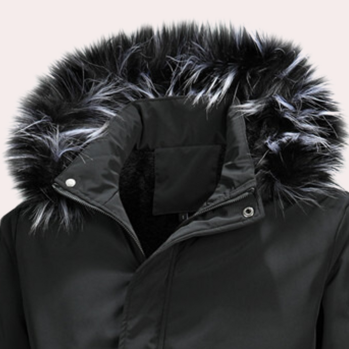 Bartek - Funktionelle Pelzkapuzen-Winterjacke für Herren
