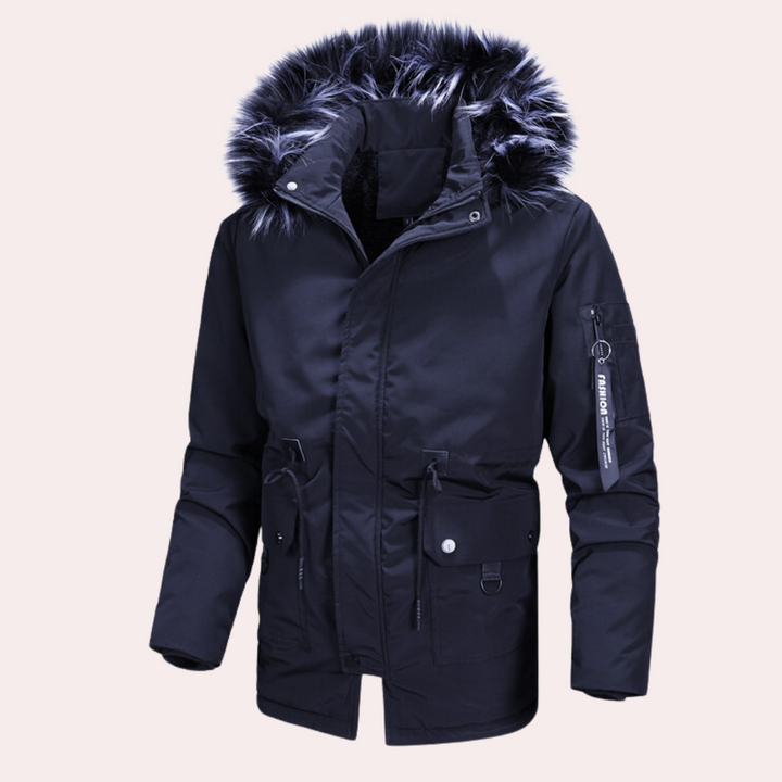Bartek - Funktionelle Pelzkapuzen-Winterjacke für Herren