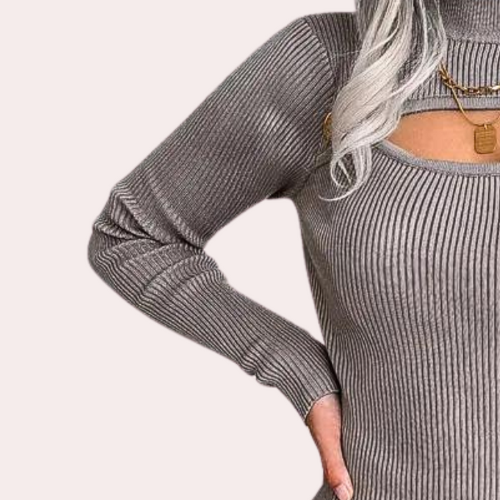 Andromeda - Elegantes Hohlstrickkleid für Damen