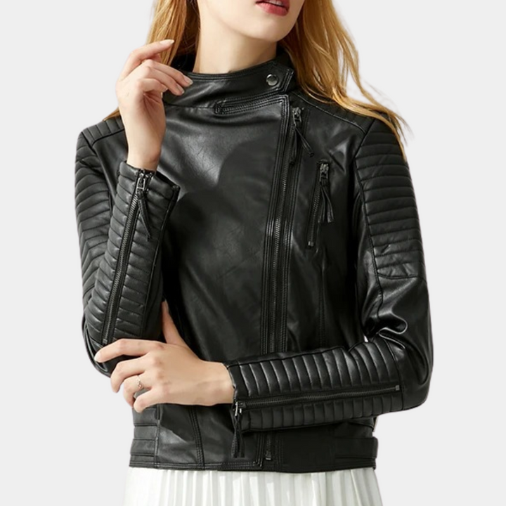 Gudrun - Stilvolle Motorradlederjacke für Damen