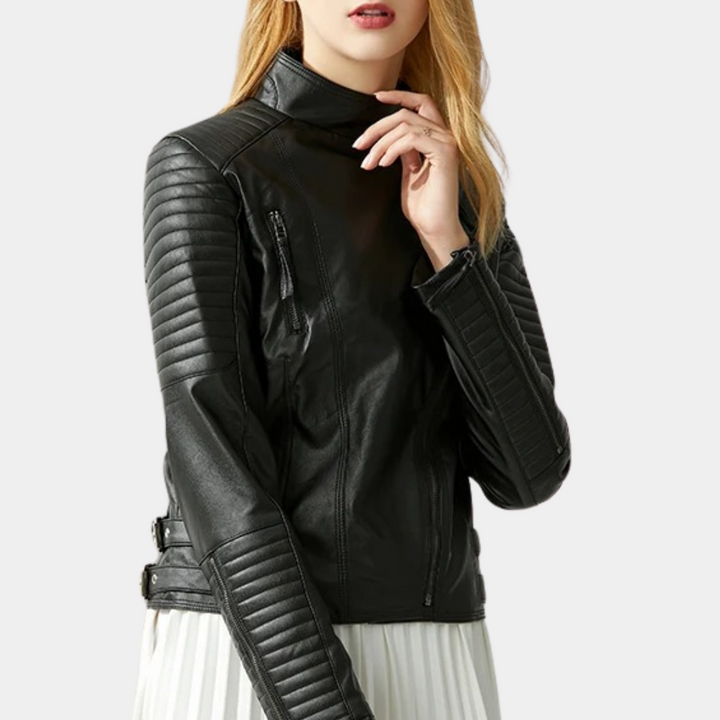 Gudrun - Stilvolle Motorradlederjacke für Damen