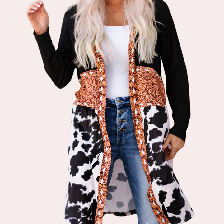 Hildegarde - Mutige Und Stilvolle Strickjacke für Damen