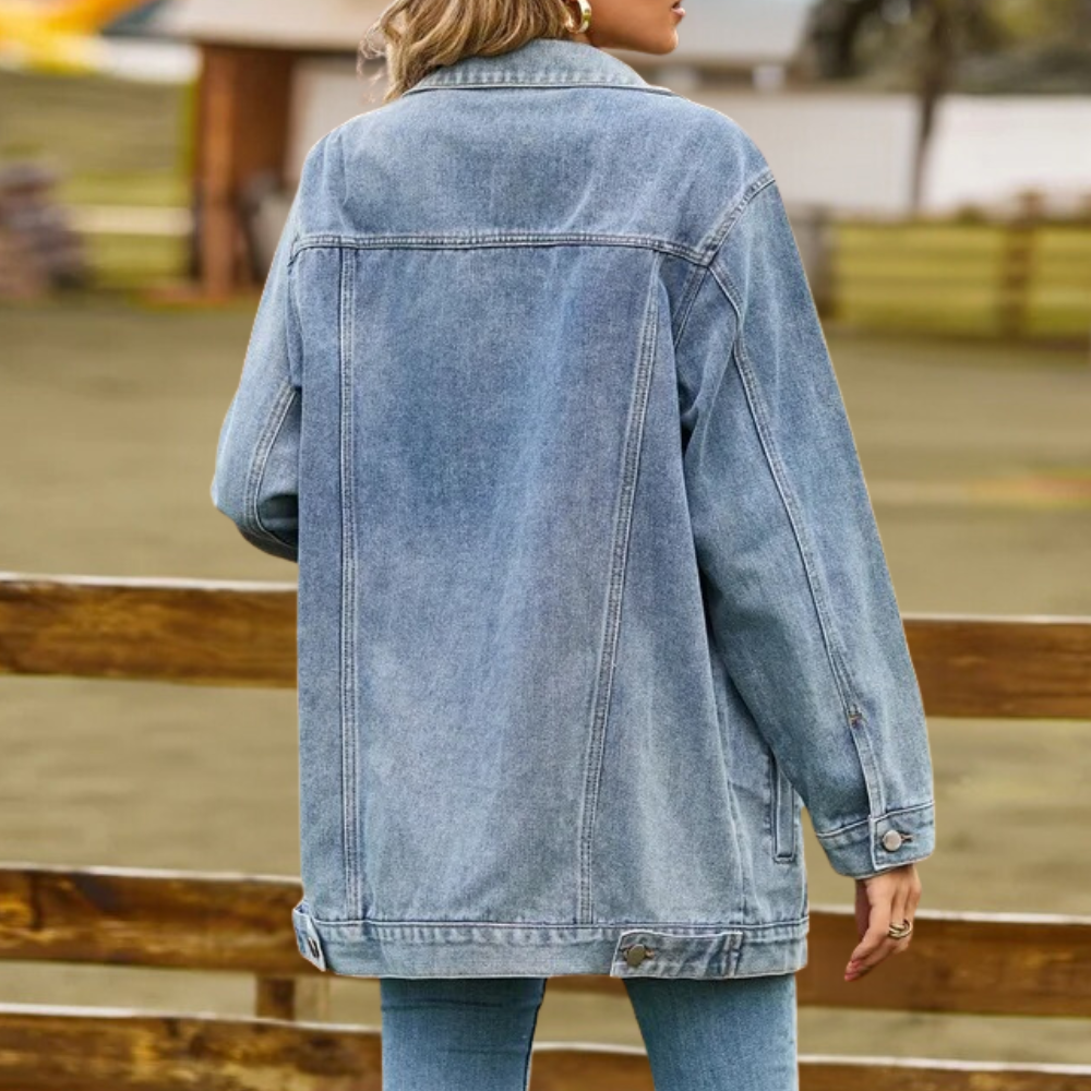 Elizabeth - Damen Winterjacke Aus Denim In Übergröße