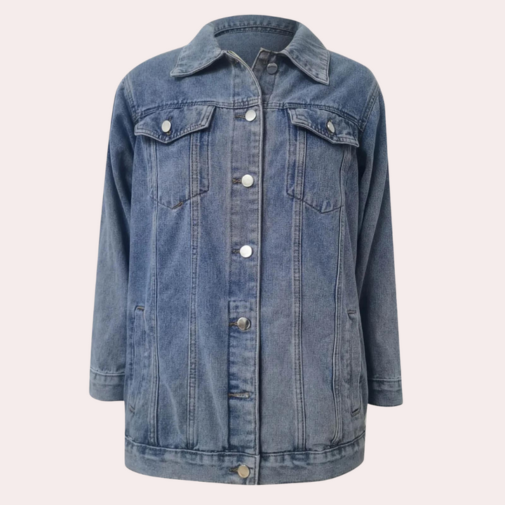 Elizabeth - Damen Winterjacke Aus Denim In Übergröße