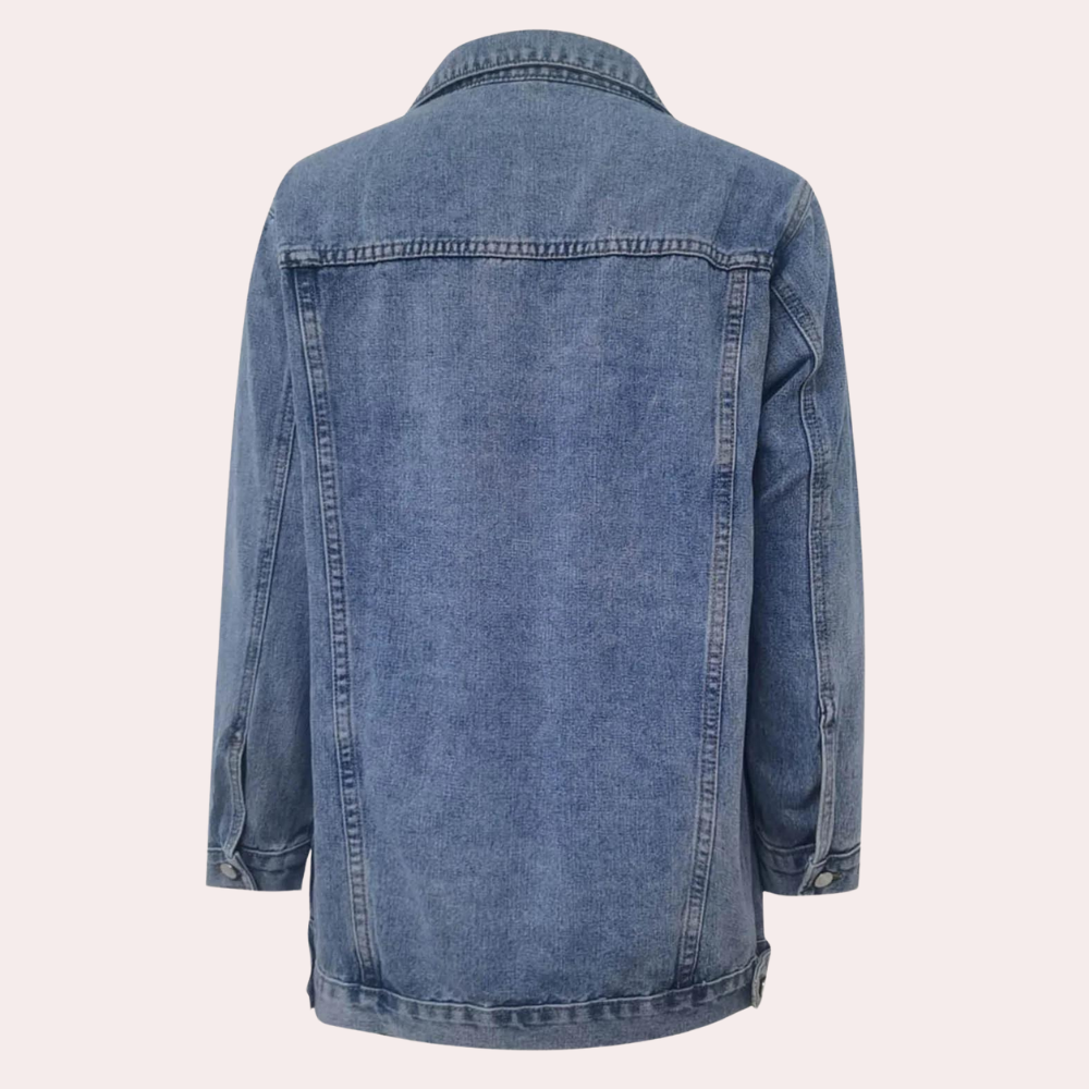Elizabeth - Damen Winterjacke Aus Denim In Übergröße