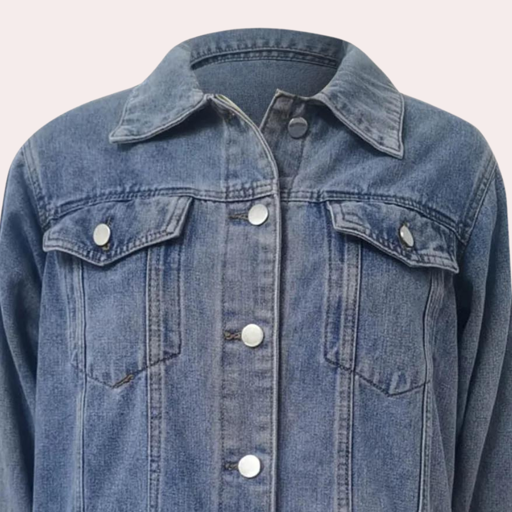Elizabeth - Damen Winterjacke Aus Denim In Übergröße