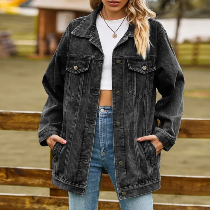 Elizabeth - Damen Winterjacke Aus Denim In Übergröße