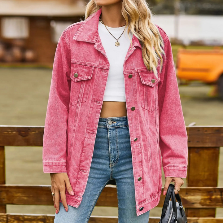 Elizabeth - Damen Winterjacke Aus Denim In Übergröße