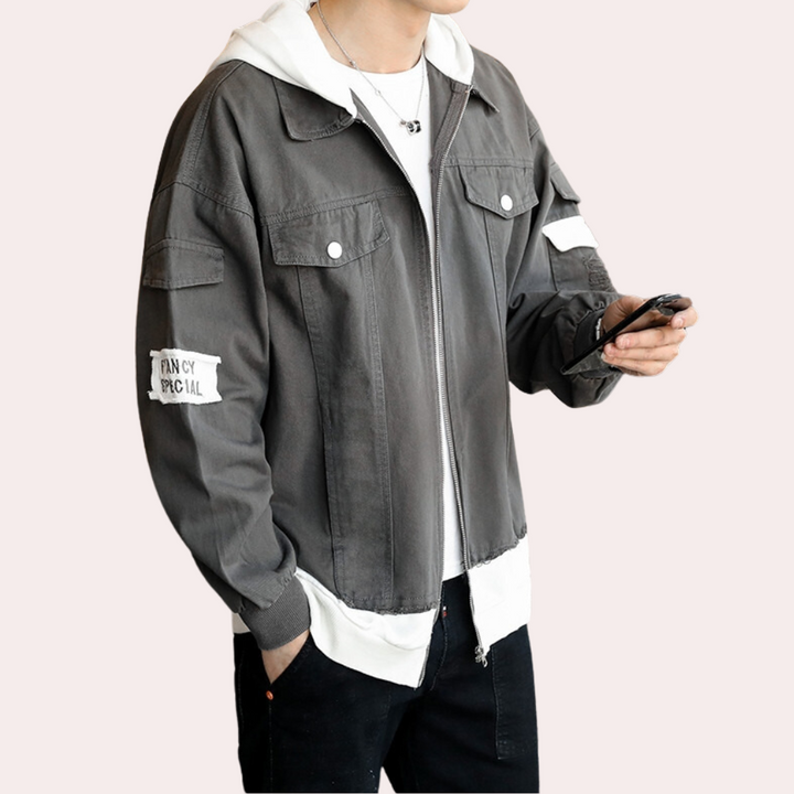 Milen - Moderne Denim-Kapuzenjacke für Männer