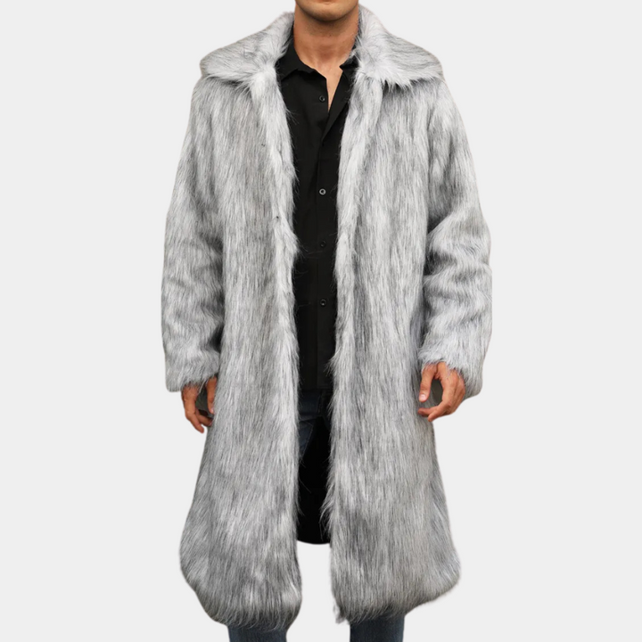Romek - Eleganter Langer Pelzmantel für Männer