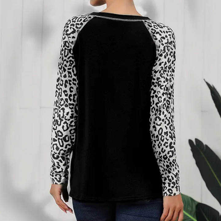 Rayla - Langarm-Shirt mit Leopardenmuster für Damen
