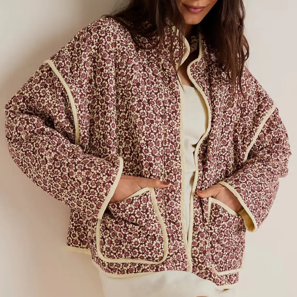 Nene - Geblümte Winterjacke für Damen