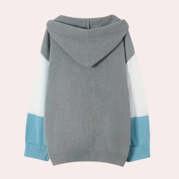 Karyme - Stylische Strickjacke mit Kapuze für Frauen