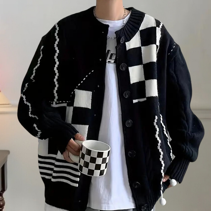 Keion - Gestrickter Herren-Cardigan