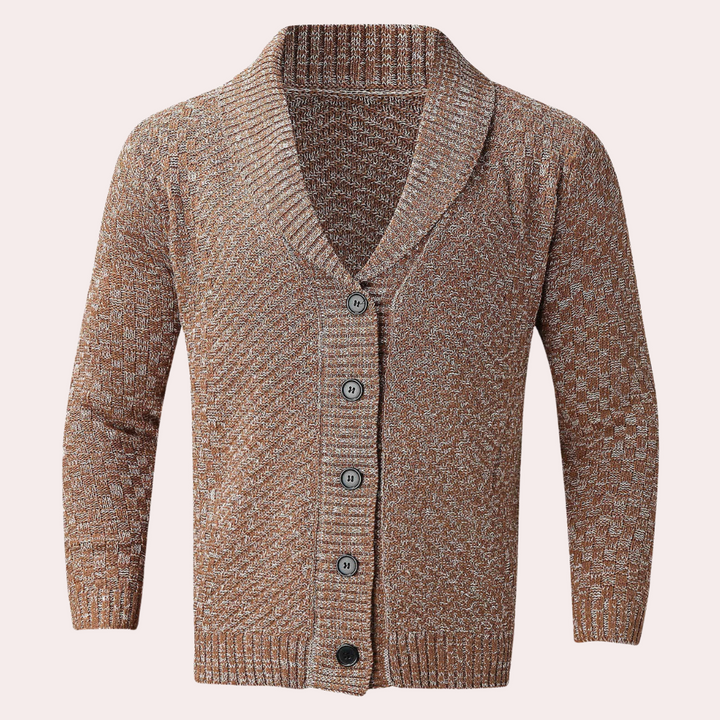 Terry - Elegante Geknöpfte Strickjacke für Männer