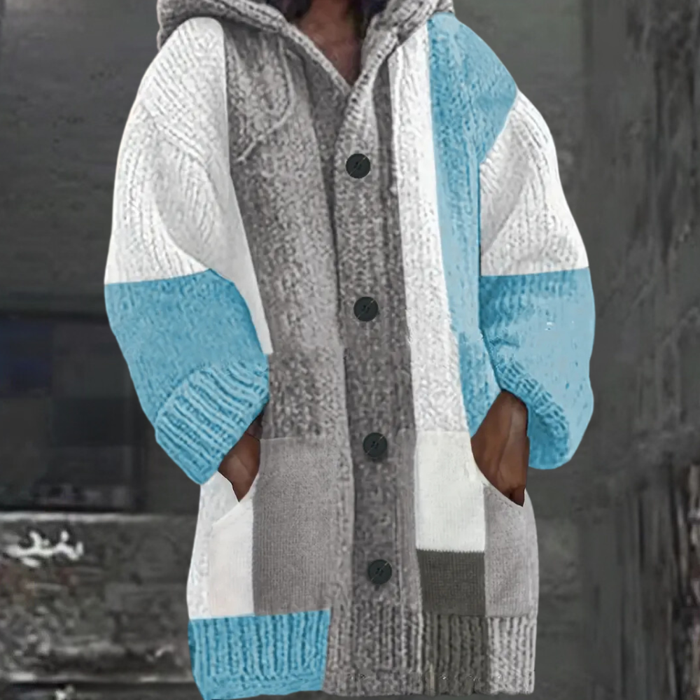 Karyme - Stylische Strickjacke mit Kapuze für Frauen