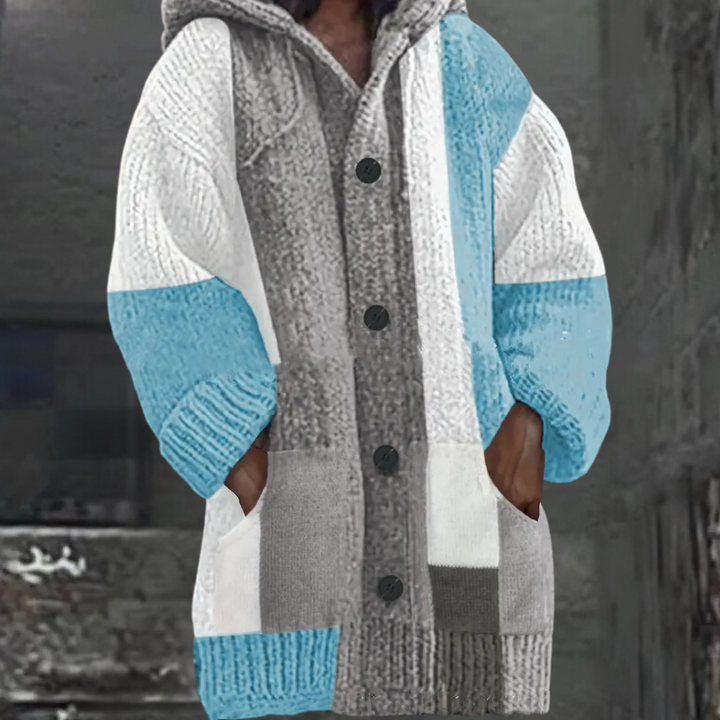 Karyme - Stylische Strickjacke mit Kapuze für Frauen