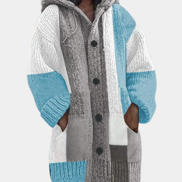 Karyme - Stylische Strickjacke mit Kapuze für Frauen
