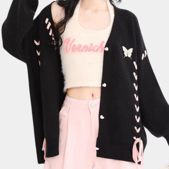 Olivia - Stylische Übergroße Strickjacke für Frauen