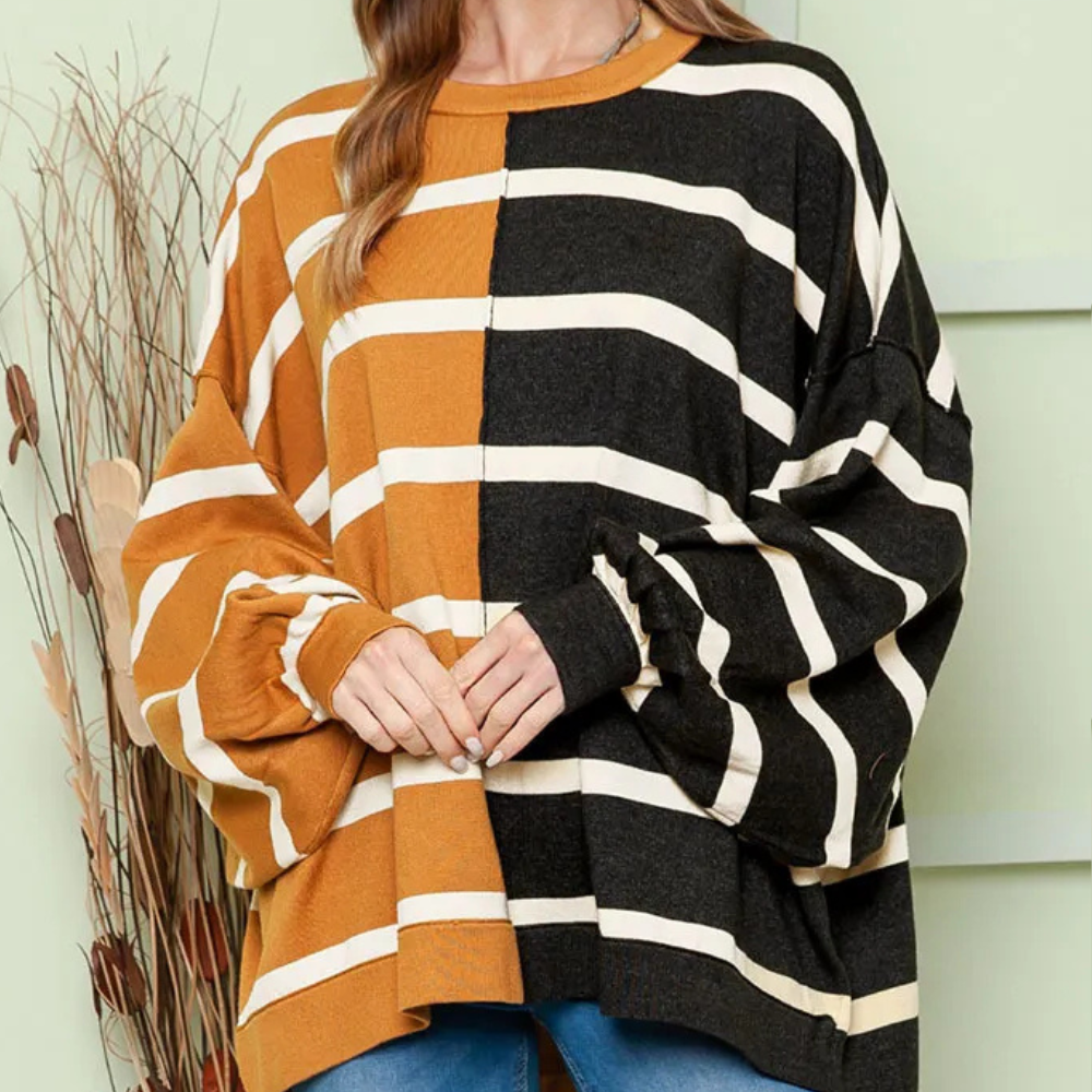 Victoria - Gestreifter Freizeitzpullover für Damen