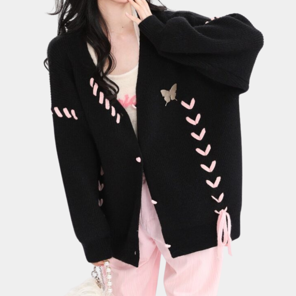 Olivia - Stylische Übergroße Strickjacke für Frauen