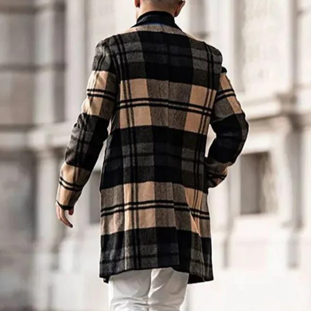Richard - Eleganter Karierter Mantel für Herren
