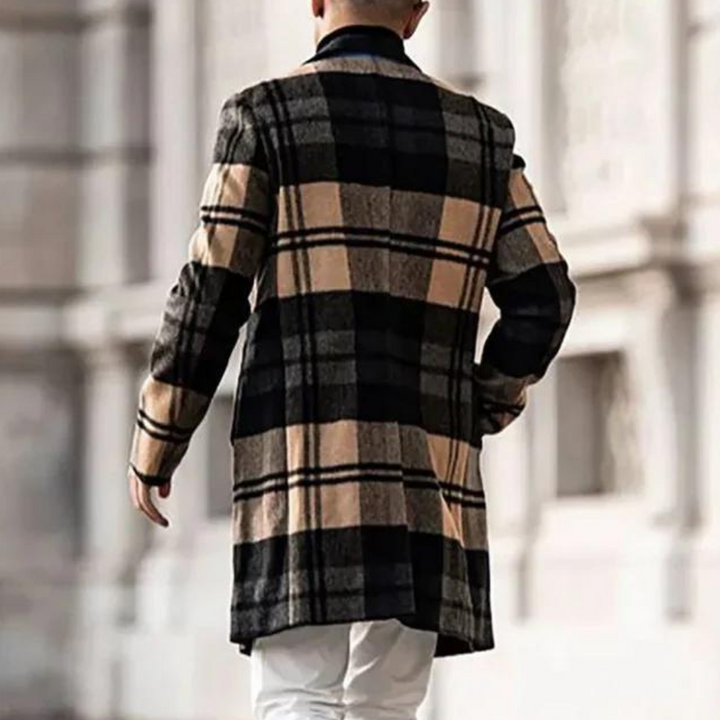 Richard - Eleganter Karierter Mantel für Herren