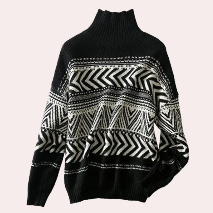 Sabina - Eleganter Pullover mit Hohem Kragen für Damen