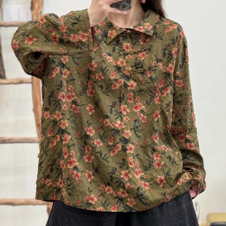 Kianna - Elegantes Blumen Hemden für Damen