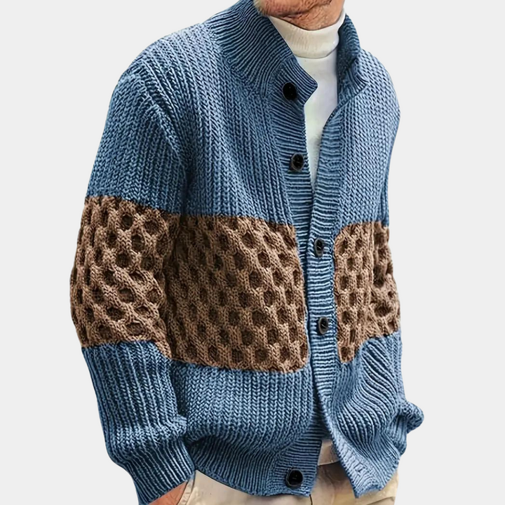 Howard - Modisch Gemusterte Strickjacke für Herren