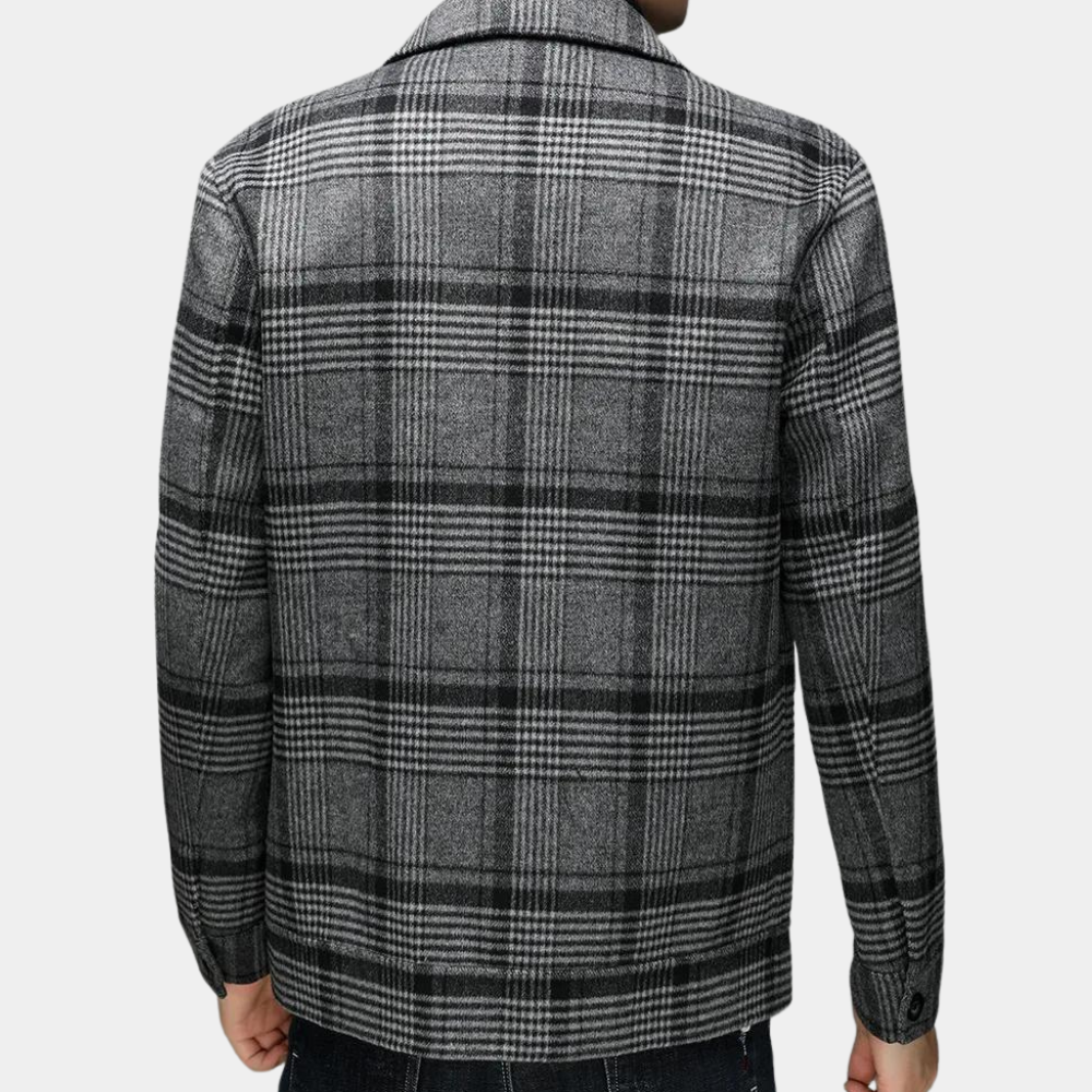 Joshua - Eleganter Karierter Mantel für Herren