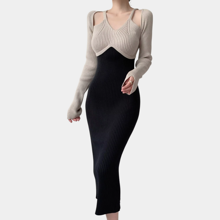 Sabin - Elegantes Langärmliges Kleid für Damen