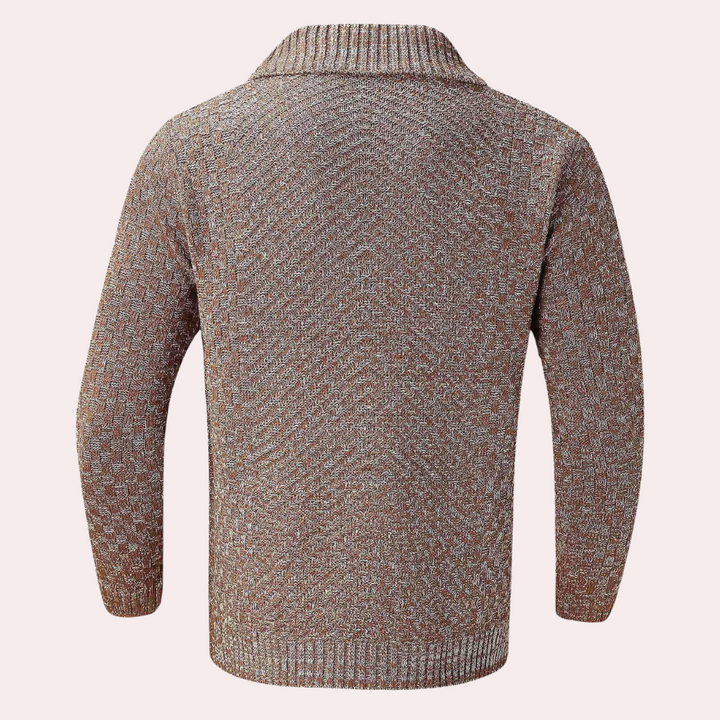 Terry - Elegante Geknöpfte Strickjacke für Männer