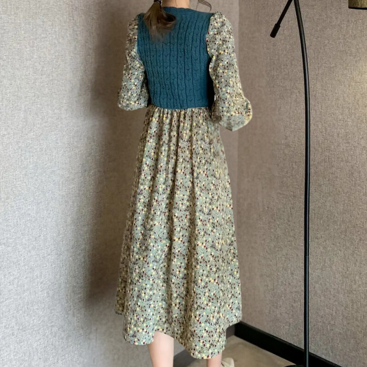 Daysi - Elegantes Geblümtes Winterkleid für Frauen
