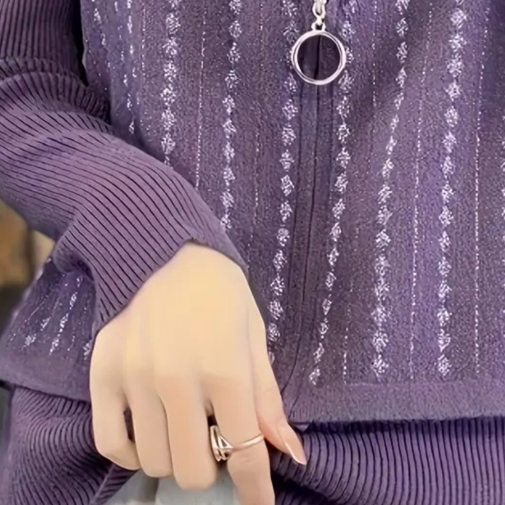 Filipa - Modischer Reißverschluss-Pullover für Damen